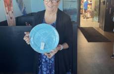 Mary won a set of dishes